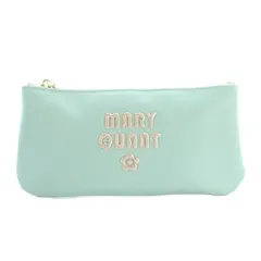 マリークワント MARY QUANT グリッターレトロロゴ フラットペンケース ペンポーチ ライトブルー /MI ■OS