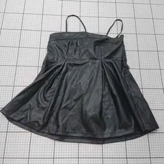 ◇ ⊂ THE SHOP TK ザ ショップ ティーケー 高級感 ノースリーブ ミニ丈 ワンピース サイズM ブラック系 レディース E  【1509190034011】