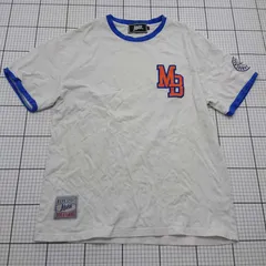 ◇ ⊂ MOBB モブ 文字入り 半袖 半袖Ｔシャツ サイズM ホワイト系 メンズ E  【1509190033960】