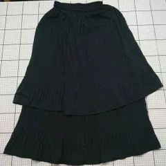 ◇ ⊂ Apart by アパートバイ シンプル 大人キレイめ ロング レイヤード スカート サイズFT ブラック系 レディース E  【1509190035919】