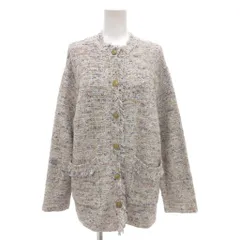 ジャーナルスタンダード レリューム JOURNAL STANDARD relume 美品 23SS サマーツイードニットジャケット F マルチカラー ノーカラー フリンジ 23080462810010 /AE