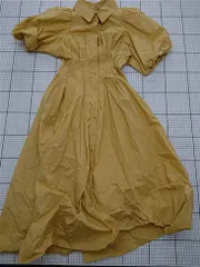 ◇ ⊂ And Couture アンドクチュール シンプル系 半袖 ロング丈 ワンピース サイズ38 イエロー系 レディース E  【1509190038125】