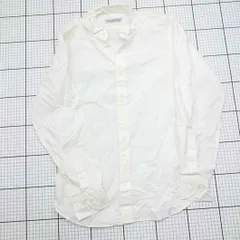 ◇ ⊂ グリーンレーベルリラクシング シンプル 無地 長袖 シャツ サイズM ホワイト系 レディース E  【1509190036398】