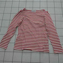 ◇ ⊂ フォーク＆スプーン アーバンリサーチ ボーダー柄 長袖 長袖ボーダーシャツ サイズ1 レッド系 レディース メンズ E  【1509190042016】