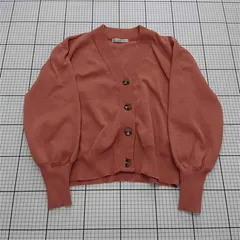 ◇ ⊇ アンディコール シンプル系 長袖 長袖カーディガン サイズF ライトレッド系 レディース E  【1509190039535】