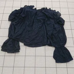 ◇ ⊂ ナイスクラップ シンプル系 長袖 長袖シャツブラウス サイズF ネイビー系 レディース E  【1509190042689】