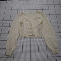 ◇ ⊇ ナイスクラップ シンプル系 長袖 ニットカーディガン サイズF ベージュ系 レディース E  【1509190042429】