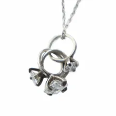 イーエム e.m. ネックレス アクセサリー ペンダント 指輪 ストーン ロゴ 透明石 Silver925 シルバー色 ■GY18 /MQのサムネイル