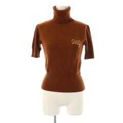 ディー&ジー ドルガバ ドルチェ&ガッバーナ D&G タートルネックニット セーター 半袖 アンゴラ混 S ブラウン /DO ■GY53