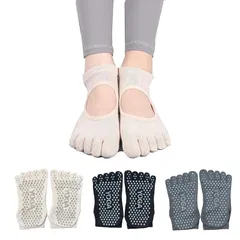 【新品】 [LOVHU JIMA] ヨガ ソックス 5本指 レディース ピラティス 靴下 滑り止め ピラティス ソックス 3足 セット 0