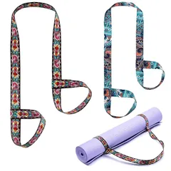 【新品】 ヨガマットストラップ 調節可能なヨガマットキャリア 厚手ヨガマットスリング ヨガマットの持ち運び用 ストレッチバンド レディース メンズ エクササイズ 2つのデザイン マットは含まれていません 0