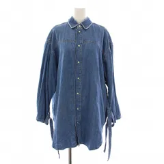 ディーゼル DIESEL デニムシャツ ワンピース カットオフ 長袖 XXS 青 /YM
