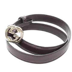 グッチ GUCCI ベルト GGロゴ レザー 茶 ブラウン /AE