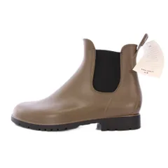 メデュース meduse レインブーツ 雨靴 ショート サイドゴア ローヒール 切替 38 グレー タグ付き /BB