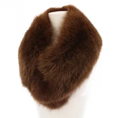 サガフォックス SAGA FOX 毛皮 ティペット フォックスファー マフラー 茶 /YM