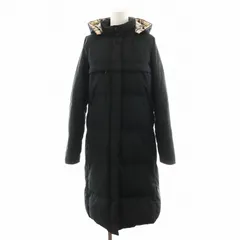 バーバリー ロンドン BURBERRY LONDON ノバチェック ダウンコート ロング丈 フード アウター 150A 黒 ブラック BN211-941-08 /AN29