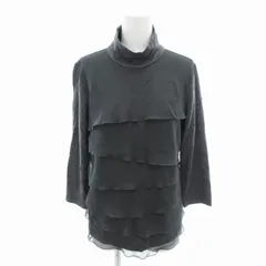 アマカ AMACA カットソー ロングTシャツ ハイネック ティアード ウール 長袖 40 グレー /HO△ 0329のサムネイル