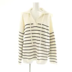 バビロン BABYLONE 24AW  セーラーボーダーニット セーター 長袖 F オフホワイト ブラック /ES ■OS