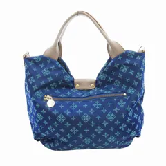 ラシット RUSSET 2WAY ハンドバッグ ショルダー 総柄 ナイロン 青 ブルー /HO