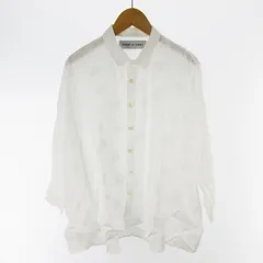 スタンプアンドダイアリー STAMP AND DIARY ドルマンスリーブ ドット 水玉柄 刺繍 ブラウス シャツ 白 ホワイト コットン