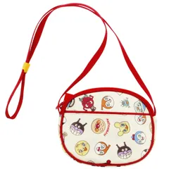 【数量限定】アンパンマン ポシェット オールスター 約12×15.5×5.5cm 日本製 伊藤産業 アイボリー ANC-1803