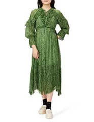 [リリーブラウン] ベルテッドワッシャーフリルワンピース LWFO224069 レディース GRN F