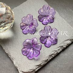 No.365 アクリルビーズ（パープル×箔入り・20mm・2個セット） - メルカリ
