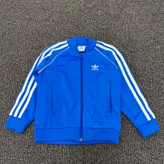 アディダス キッズ ファイヤーバード ジャージ ジップアップ 110サイズ トラックジャージ ブルー