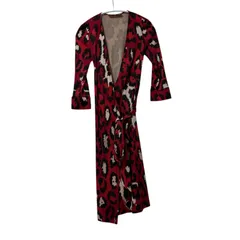 RE230 DIANE von FURSTENBERG ダイアンフォンファステンバーグ ラップワンピース シルク ヴィンテージ レディース 0サイズ