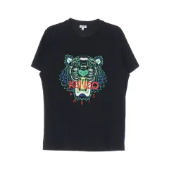 KENZO ケンゾー ブラック BIGタイガー ロゴ 半袖 クルーネック Tシャツ M