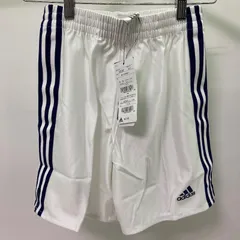 【タグ付き/未使用品】【160サイズ】adidas BASIC 3ストライプ ゲームショーツ [ホワイト/ニューネイビー］X5758 342380アディダス ハーフパンツ ショートパンツ ユニフォーム サッカー フットボール フットサル soccer スポーツ