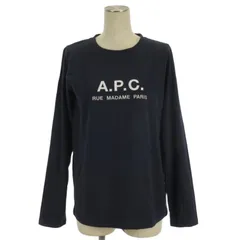 アーペーセー A.P.C. タグ付き ロゴ Tシャツ カットソー 長袖 刺繍 ネイビー Mのサムネイル