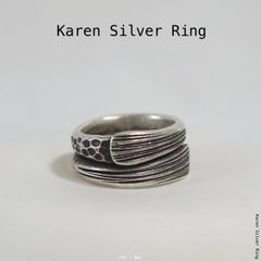 KarenSilver】ビンテージ シルバー トライバルリング ハンドメイド