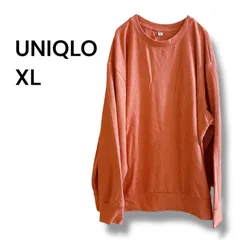 a1164 UNIQLO ユニクロ スウェットシャツ XLサイズ オレンジ テラコッタ トレーナー　クルーネック