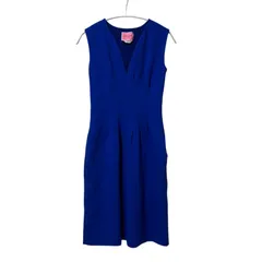 RE230 kate spade new york ケイトスペード ワンピース ドレス ロイヤルブルー ノースリーブ フォーマル レディース 0サイズ
