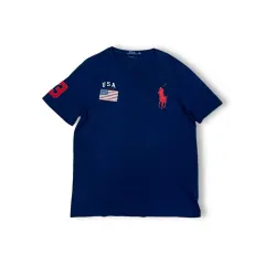 ポロ ラルフローレン ネイビー USA ビックポニー 半袖T