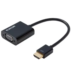 新品 エレコム(ELECOM) 変換アダプタ HDMI VGA ブラック AD-HDMIVGABK2
