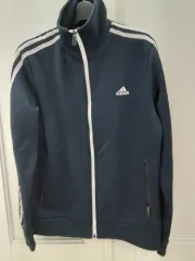 アディダス 3本線 トラックジャージ ネイビー トップス 95