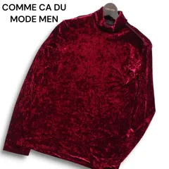 【Y2K★00s】COMME CA DU MODE MEN コムサデモード メン 秋冬 ベロア★ 長袖 タートルネック カットソー ロンTシャツ Sz.L