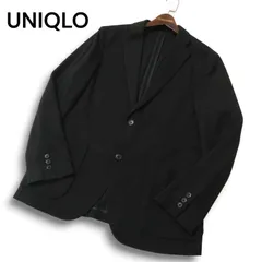 UNIQLO ユニクロ 通年★ コンフォート 2B アンコン テーラード ジャケット Sz.L メンズ 黒