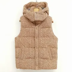 フォーワンセブンバイエディフィス 417byEDIFICE ケーブル ニット ダウンベスト ジャケット 美品 S ブラウン系