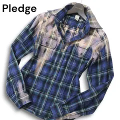 美品 Pledge / プレッジ スタンドカラー/バンドカラー シャツ 40