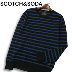 SCOTCH&SODA スコッチ&ソーダ 秋冬★ ウール混 ボーダー セーター ニット Sz.S メンズのサムネイル