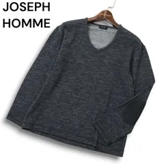 JOSEPH HOMME ジョセフ オム エルボーパッチ★ ウール ニット セーター Vネック Sz.46 メンズのサムネイル