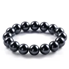 [京珠堂] AAA エネルギーの活性 疲労回復 ヘマタイト 12mm パワーストーン ブレスレット（サイズ18cm） 0