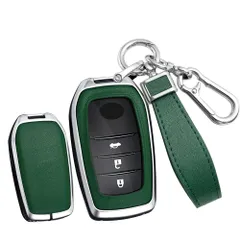 新品 [TECART] トヨタ専用 キーケース キーホルダー キーバッグ キーカバー キーリング キーチェーン Toyota Land Cruiser ハリアー 80系 MXUA80 GUN125 などに適応 スマート キーケース 全面保護