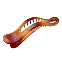 [Herbeluemily]ヘアクリップ ワニクリップ ダッカール 前髪クリップ ヘアピン サロン シンプル 男女兼用 べっ甲 HM-0017-R02-BE 1