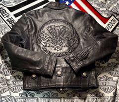 【ハーレー立体イーグルエンボス】ハーレーダビッドソン ライダースジャケット限定品 ハーレー立体イーグルエンボス】ハーレーダビッドソン