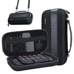 JSAUX Switch 2 ケース（2025年対応）｜カバー付き本体も収納可能｜スイッチ2 大容量キャリングバッグ｜ゲームカード20枚収納・アクセサリー対応｜ハードシェル・高耐久保護・携帯便利｜BG0122（ブラック） 1