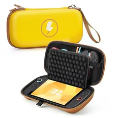 【2025 に登場した、最も強力な保護ケース】ケース対応機種 Switch 2, スイッチ2ケース 収納バッグ, 画面保護のためのドット付きハニカムパネル 防塵 防水 耐衝撃 大容量 ゲームカード10枚コントローラー/カード/ドック/ケーブル 持ち運び便利 0